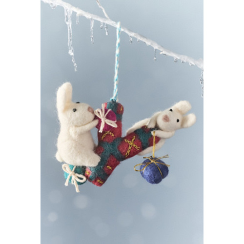 Holiday Helpers Felt Monogram Ornament | Anthropologie