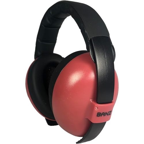 BANZ Earmuffs Infant Hearing Protection – Ages 0-2 Years (Maroon)