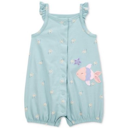 Baby Girls Cotton Snap-Up Romper