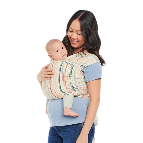 Baby Tula Stretchy Tencel™ Baby Wrap Carrier | Soft Newborn and Infant Wrap Sling, Ergonomic Hands-Free Baby Carrier, Breathable and Adjustable, for 8-25 lbs, Geode