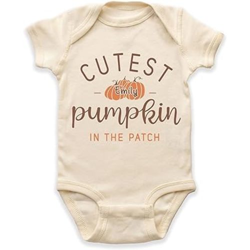 Cutest Pumpkin in The Patch Baby Onesie, Newborn Thanksgiving Gifts, Fall Baby Clothes, First Thanksgiving Toddler, Baby First Halloween Costume, Thanksgiving Baby Bodysuit, Cute Onesie for Baby