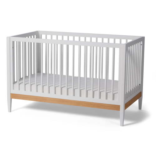 Little Seeds Clover 4-in-1 Convertible Baby Crib, True White/Natural