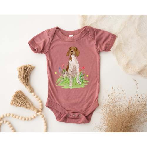 German Shorthaired Pointer Baby Bodysuit, Big Brother or Big Sister Ba – Jasper and Ruby Art