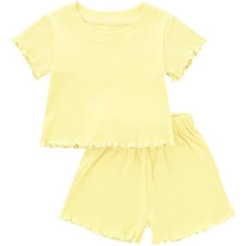 Toddler Girl Clothes Summer Outfit Short Sleeve Shorts Set 12M-5T