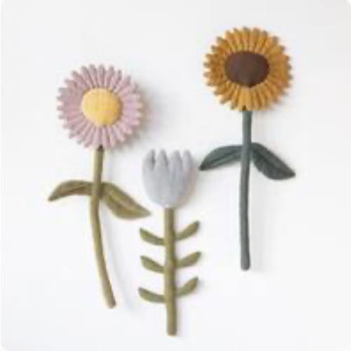 Cotton & Velvet Flower Wall Décor, 3 Styles – Avenue 550 (Daisy)