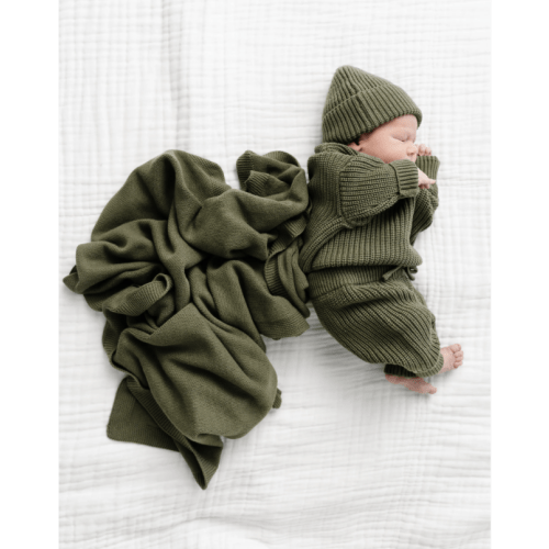 Knit Blanket - Olive