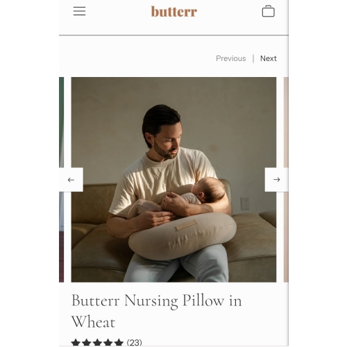 Butterr Nursing Pillow in Wheat