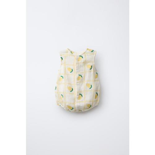 EMBROIDERED LEMON ROMPER CASA LAWA X ZARA KIDS - Ecru | ZARA United States
