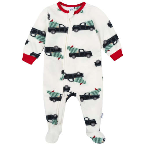 Baby & Toddler Neutral Trucks Footed Fleece Pajamas – Gerber Childrenswear