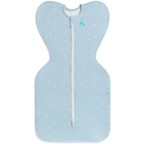 Love to Dream Swaddle Up Original, Arms Up Position, Light and Ultra Breathable Cotton - Wearable Blanket - 1.0 TOG - (20-24°C) Ideal for Moderate Temps, Newborn 5-8.5lbs, Twinkle Powder Blue