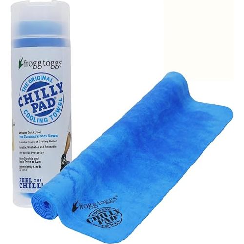 FROGG TOGGS Chilly Pad, Instant Cooling Towel, Long Lasting, Reusable, Sports and Outdoors Neck Towel 33x13