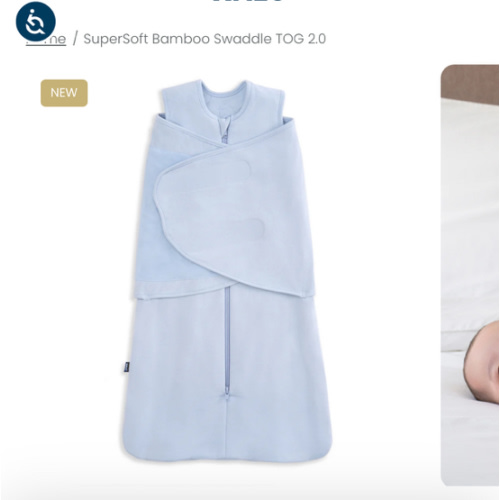 HALO® Supersoft Bamboo Swaddle 2.0 TOG – Blue Fog