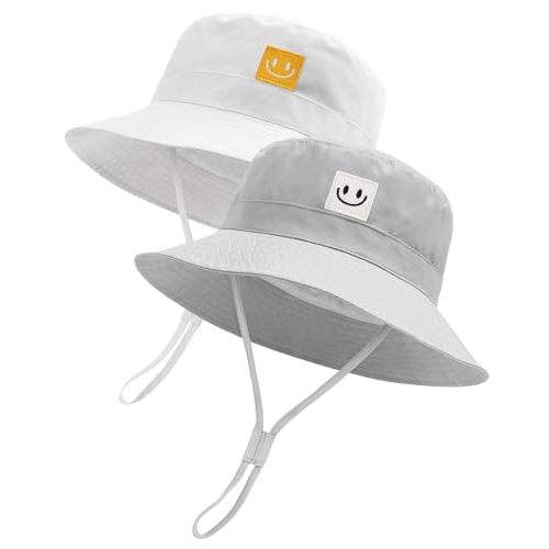 FURTALK Baby Sun Hat Smile Face Toddler Boys Girls Bucket Hat 0-5 Years Kids UPF 50+ Sun Protection Summer Hats