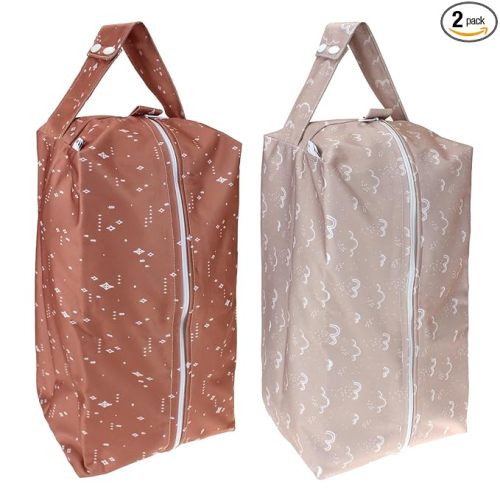 Mama Koala Waterproof Diaper Pods for Baby Items, Cloth Diapers, Swimsuits, Travel, Gym Clothes, Beach, Pump Parts, Toiletries, 2 Pack(DP-Sunset)