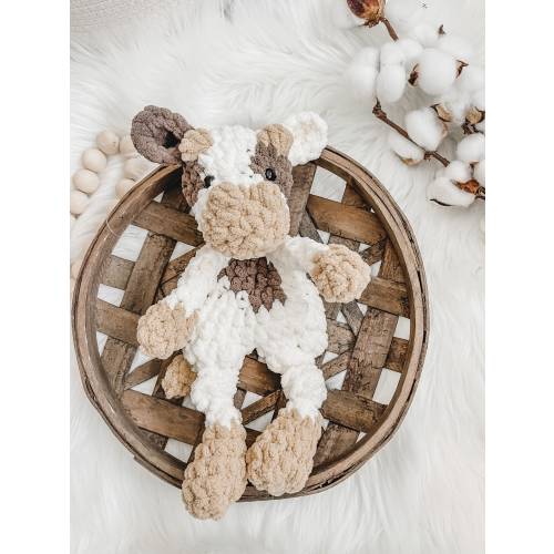 Cow Stuffed Animal Lovey, Cow Nursery Decor, Baby Lovey Blanket, Farm Nursery Decor, Western Nursery, Security Blanket, Farm Nursery Decor