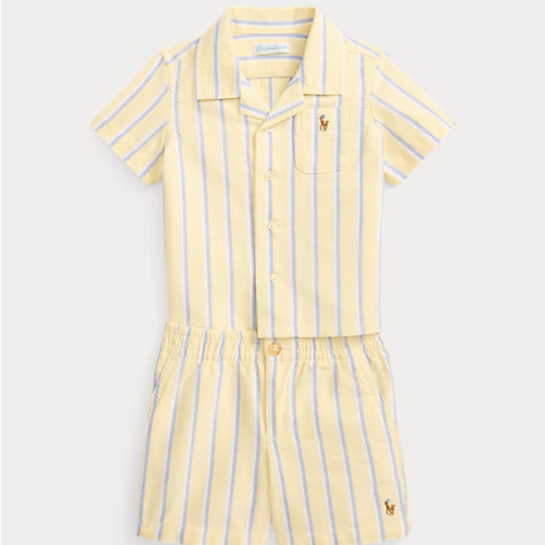 Striped Cotton Oxford Shirt & Short