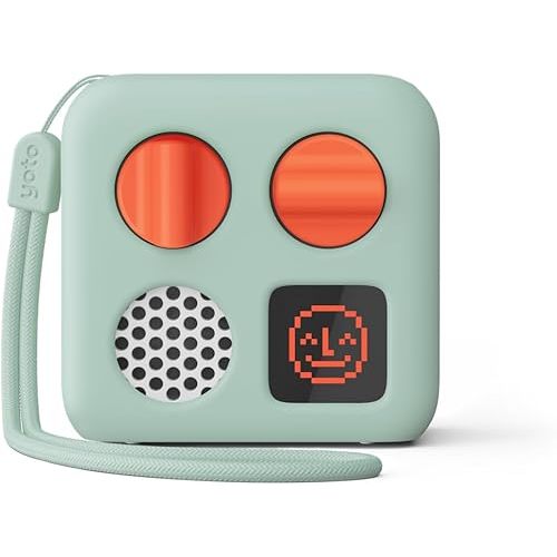 Yoto Mini (2024 Edition) + Adventure Jacket in Frog Soup (Green) Bundle - All-in-1 Travel Device for Stories Music Podcast Radio White Noise Ok-to-Wake Alarm Clock, Use as Speaker or with Headphones