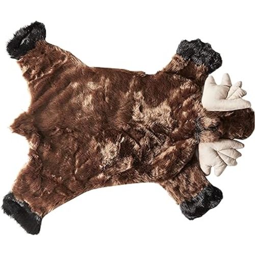 Carstens Plush Moose Kids Animal Rug Brown Small