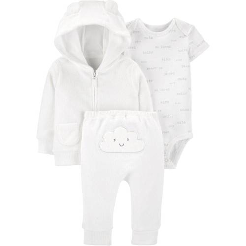 3-Piece Cloud Little Jacket Set - Ivory - NB