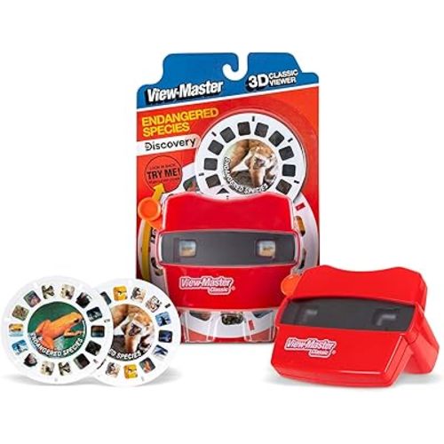 Classic View-Master Metallic Viewfinder with 2 Reels - Retro STEM Learning Toy for Kids & Adults, Nature Education for Ages 3+