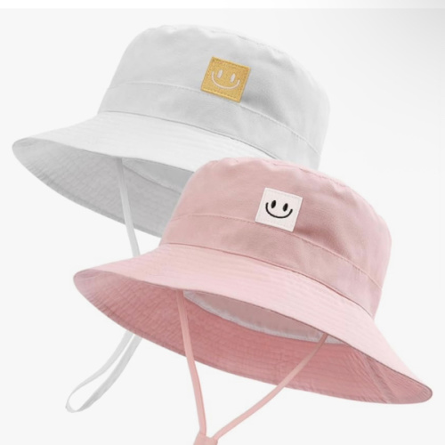 Baby Bucket Hat - Amazon (Pink + White)