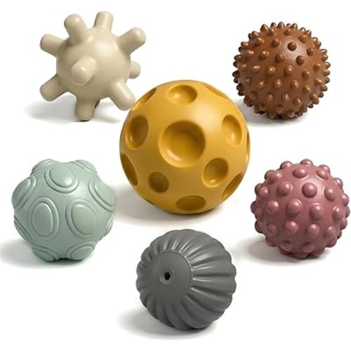Sensory Balls for Babies 6-12 Months, 6PCS Textured Ball Set
