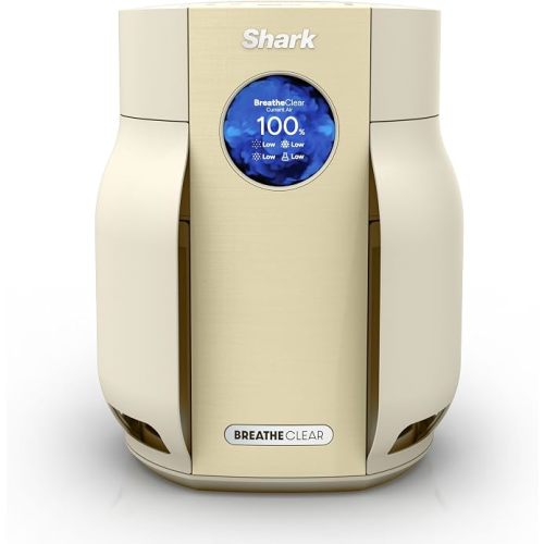 Shark BreatheClear Compact Pro Smart Air Purifier, HP062YL, Butter