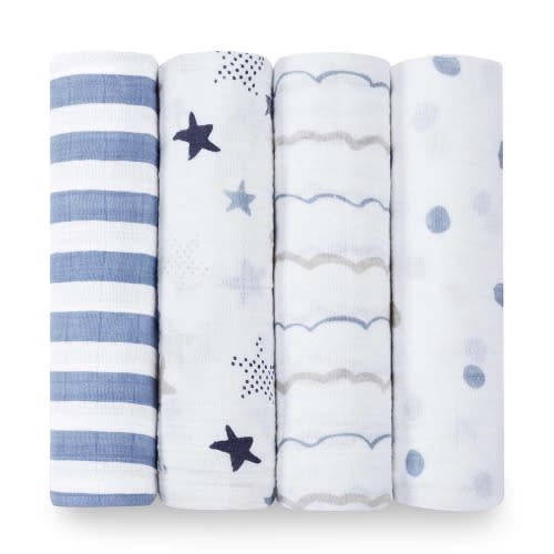 Rock Star Classic Swaddle 4pk | aden + anais
