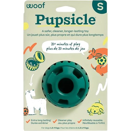 Woof Pupsicle - Long-Lasting Interactive Dog Toy to Keep Your Pup Busy and Distracted - Safe for Dogs - Low-Mess Design - Dog Toys for Small Dogs 10-25 lbs