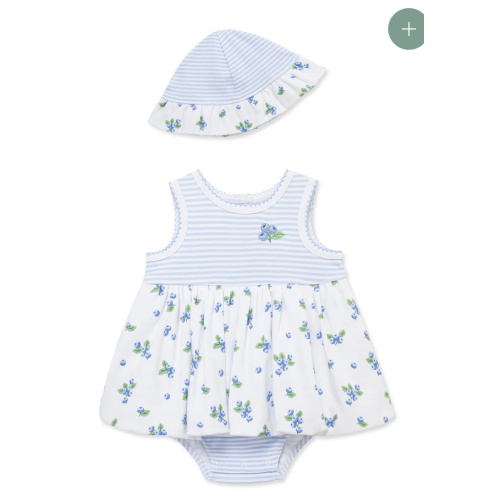 Blueberries Knit Popover & Hat