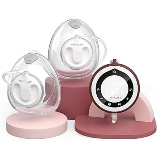 Momcozy V1pro Hospital-Grade Wearable Breast Pump, 7.8oz Large Capacity, 9 Sessions per Charge, 3 Modes & 15 Suction Levels, Hands-Free for Home, Work & Travel, Ideal Gift for Baby Shower (2-Pack)