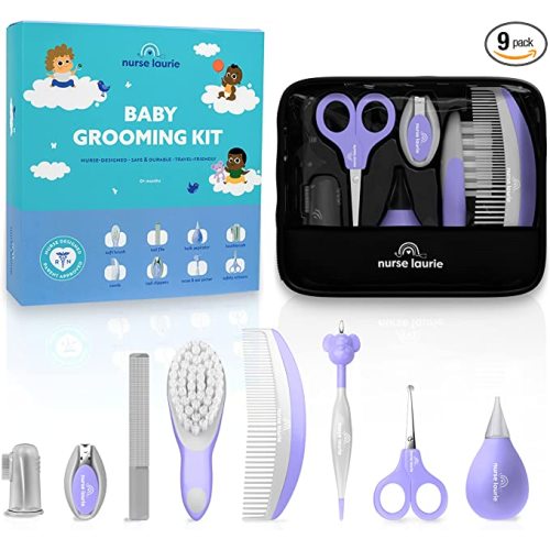 Store Baby Grooming Kit - Newborn Girl & Boy Infant Care - First Aid, Bath, Cradle Cap, Hygiene, Hair, Nail, Safety & Healthcare Essentials - Designed by a Pediatric Nurse & Mom