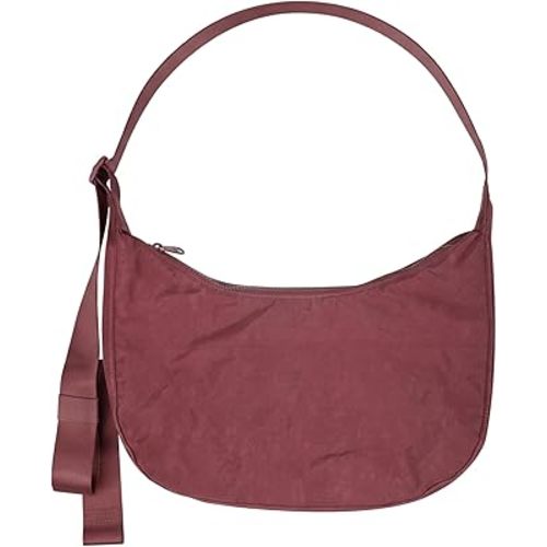 Medium Nylon Crossbody Crescent Bag: Slouchy Style Shoulder Casual with Adjustable Strap