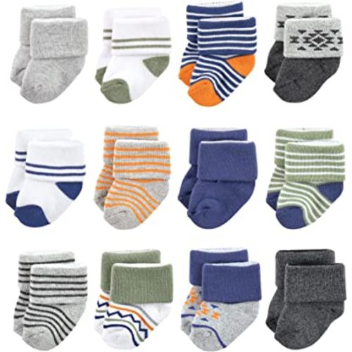 Luvable Friends Unisex Baby Newborn and Baby Terry Socks