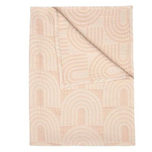 Jacquard Cotton Baby Blanket (Pink Rainbow)