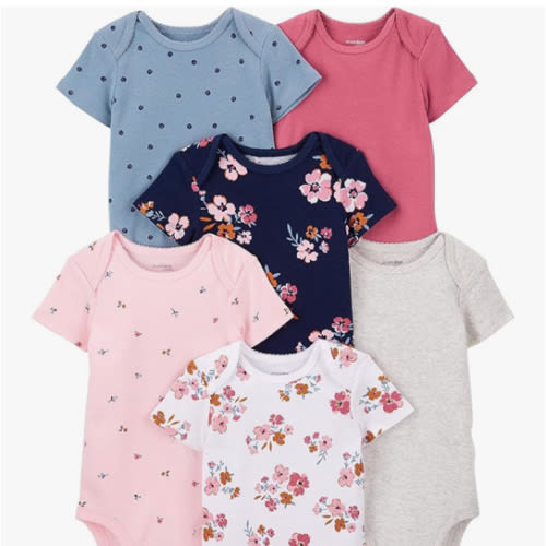 Simple Joys by Carter's Baby-Girls 6-Pack Short-Sleeve Bodysuit