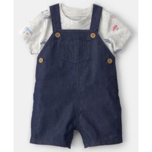Carter's Baby Boys' Printed T-Shirt and Shortall, 2-Piece Set