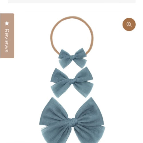 Tulle Bow - Ocean Headband