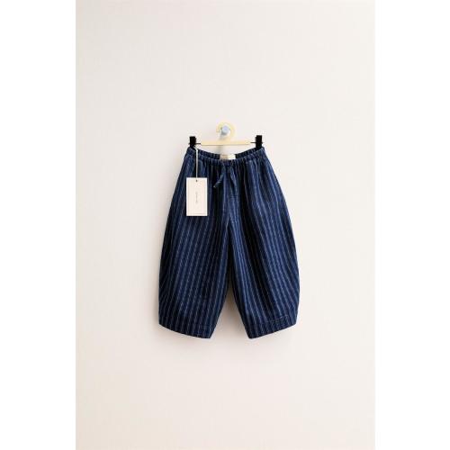 ZARA TIMELESS - STRIPED BALLOON PANTS - Indigo | ZARA United States