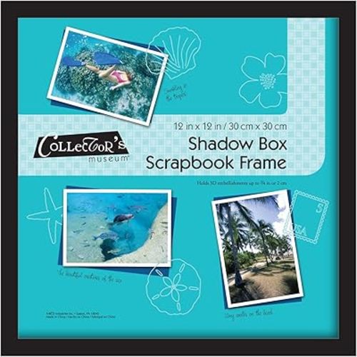 MCS 40950 12.75 x 12.75 Shadow Box Frame Holds 12 x 12 Scrapbook Page, Black
