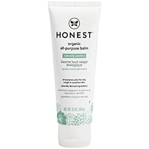 The Honest Company Organic All-Purpose Balm Certified Organic Plant-Based Hypoallergenic Skin Care Organic Sunflower, Olive, Coconut and Tamanu Oil Soothe Sensitive Skin 3.4 Ounces