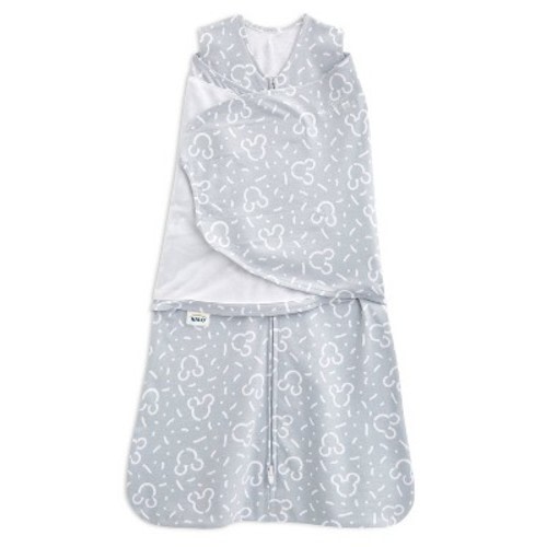 HALO SleepSack 100% Cotton Swaddle Wrap Disney Baby Collection Mickey, Color: Gray, Size: Newborn