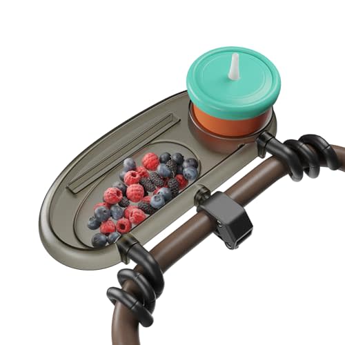 Mamazing Universal Stroller Snack Tray with Cup Holder and Phone Holder, 3-in-1 Stroller Accessory Compatible for UPPAbaby, Baby Jogger, Nuna, Baby Toddler Disneyland Essentials Stroller Accessories