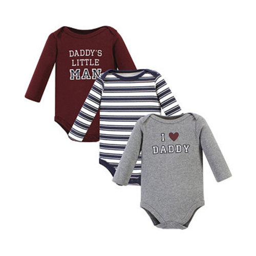 Baby Boys Hudson Cotton Long-Sleeve Bodysuit 3Pk