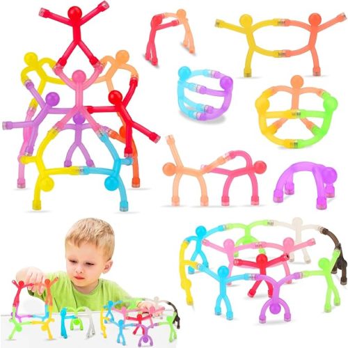 24pcs Magnetic People Figures for Kids 3-8 Travel STEM Fidget Toy