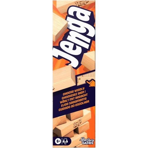 Official Hasbro Games Jenga Game | Digital Die for 6 More Ways to Play | Original Wood Block Game | Stacking Tower | Ages 6+ | 1+ Players | Party Games