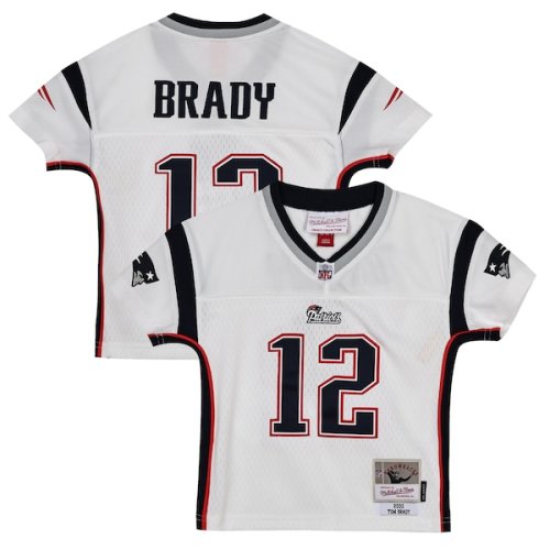 Toddler New England Patriots Tom Brady Mitchell & Ness White 2000 Legacy Replica Jersey