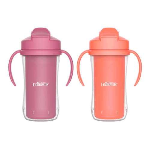 Dr. Brownโsยฎ Milestonesโข Insulated Straw Cup, 2-Pack