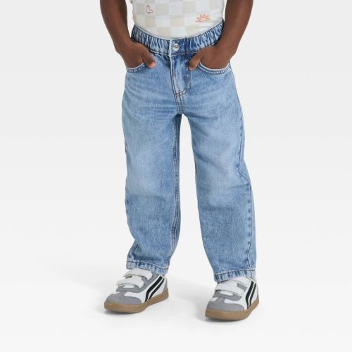 Toddler Boys' Relaxed Fit Snap Denim Pants - Cat & Jack™