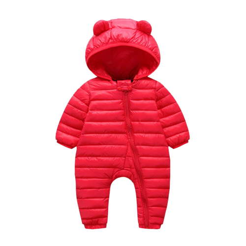 Busydd Unisex Baby Clothes Newborn Baby Winter Coat Infant Warm Solid Color Puffer Jacket Zipper Hooded Baby Girl Romper Onesie Baby Boy Clothes 0-3 Months